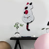 Nordic Cat Wagging Tail Wall Clock